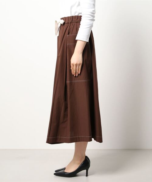 nicholson and nicholson(ニコルソンアンドニコルソン)の「nicholson & nicholson | タックスカート WOMEN(スカート・レディース・ブルー/ブラウン/カーキ・38)」の5枚目の写真