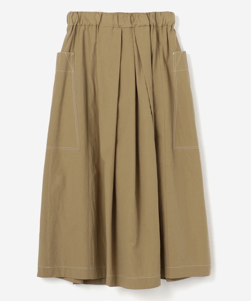 nicholson and nicholson(ニコルソンアンドニコルソン)の「nicholson & nicholson | タックスカート WOMEN(スカート・レディース・ブルー/ブラウン/カーキ・38)」の12枚目の写真