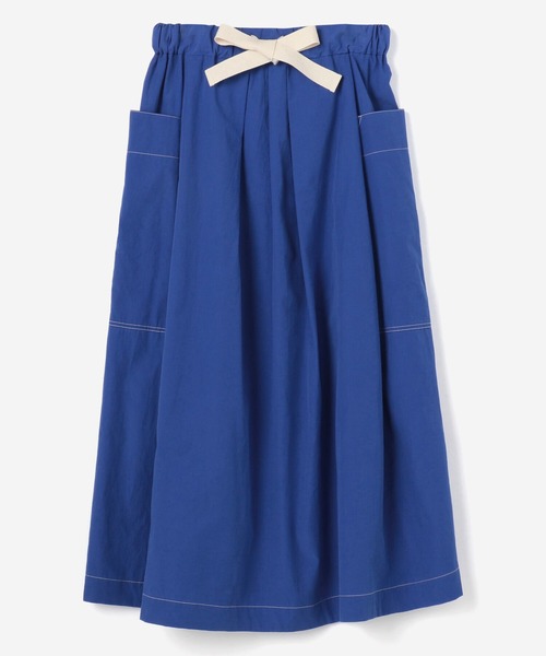 nicholson and nicholson(ニコルソンアンドニコルソン)の「nicholson & nicholson | タックスカート WOMEN(スカート・レディース・ブルー/ブラウン/カーキ・38)」の9枚目の写真