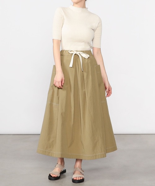 nicholson and nicholson(ニコルソンアンドニコルソン)の「nicholson & nicholson | タックスカート WOMEN(スカート・レディース・ブルー/ブラウン/カーキ・38)」の16枚目の写真