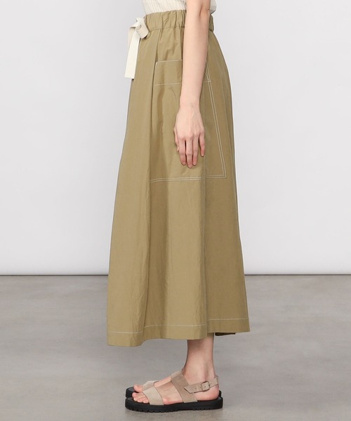 nicholson and nicholson(ニコルソンアンドニコルソン)の「nicholson & nicholson | タックスカート WOMEN(スカート・レディース・ブルー/ブラウン/カーキ・38)」の15枚目の写真