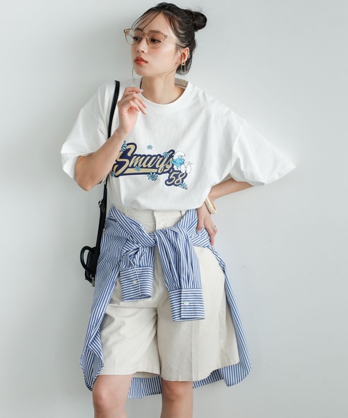 GeeRA(ジーラ)の「別注【スマーフ×GeeRA】コラボプリントTシャツ(Tシャツ/カットソー・レディース・ホワイト/ブラック/オフホワイト/ブラック系その他/ホワイト系その他/クリアブラック・MEDIUM/LARGE/X-LARGE)」の16枚目の写真