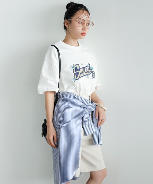 GeeRA(ジーラ)の「別注【スマーフ×GeeRA】コラボプリントTシャツ(Tシャツ/カットソー・レディース・ホワイト/ブラック/オフホワイト/ブラック系その他/ホワイト系その他/クリアブラック・MEDIUM/LARGE/X-LARGE)」の17枚目の写真