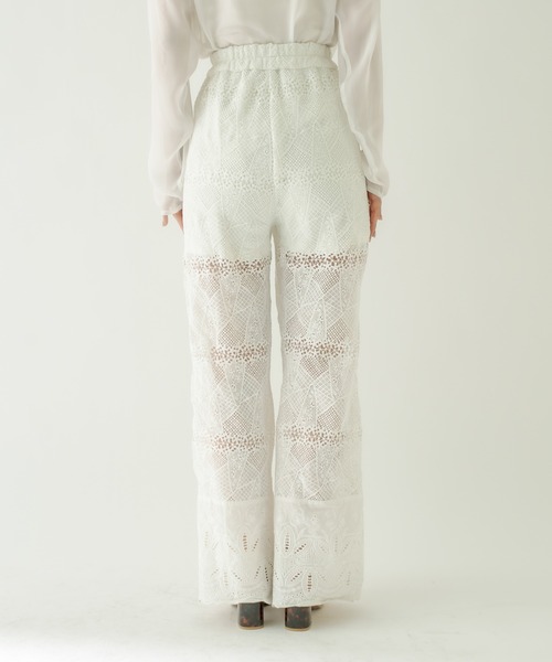 mystic（ミスティック）の「ヴィンテージレースパンツ（デニムパンツ・レディース・ブラック/オフホワイト・1/2）」の22枚目の写真