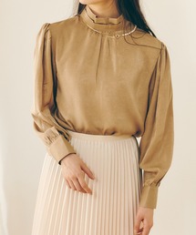 Lamoa | Lamoa/ボリュームスリーブ グロッシー ブラウス(シャツ/ブラウス)