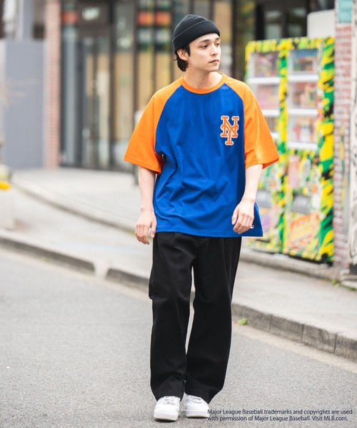 MLB(メジャーリーグベースボール)の「∴WEGO/別注 MLB ラグランロゴビッグT(Tシャツ/カットソー・メンズ・ホワイト/ダークグリーン/ブルー/ホワイト系その他・MEDIUM/LARGE)」の12枚目の写真