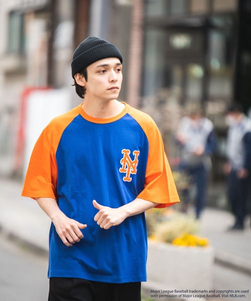 MLB(メジャーリーグベースボール)の「∴WEGO/別注 MLB ラグランロゴビッグT(Tシャツ/カットソー・メンズ・ホワイト/ダークグリーン/ブルー/ホワイト系その他・MEDIUM/LARGE)」の14枚目の写真