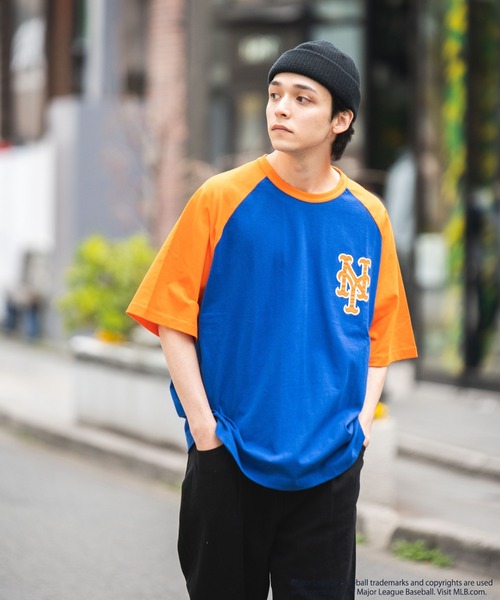 MLB(メジャーリーグベースボール)の「∴WEGO/別注 MLB ラグランロゴビッグT(Tシャツ/カットソー・メンズ・ホワイト/ダークグリーン/ブルー/ホワイト系その他・MEDIUM/LARGE)」の15枚目の写真