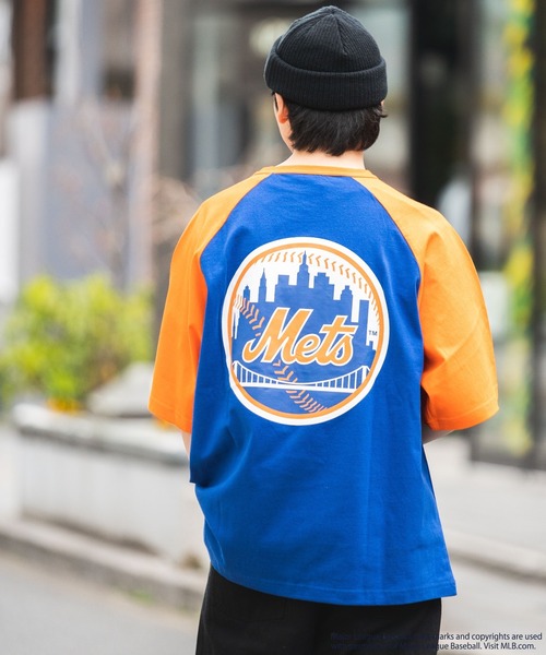 MLB(メジャーリーグベースボール)の「∴WEGO/別注 MLB ラグランロゴビッグT(Tシャツ/カットソー・メンズ・ホワイト/ダークグリーン/ブルー/ホワイト系その他・MEDIUM/LARGE)」の16枚目の写真