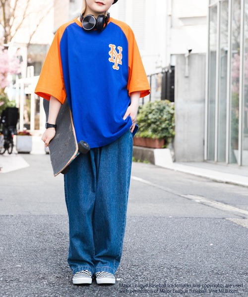 MLB(メジャーリーグベースボール)の「∴WEGO/別注 MLB ラグランロゴビッグT(Tシャツ/カットソー・メンズ・ホワイト/ダークグリーン/ブルー/ホワイト系その他・MEDIUM/LARGE)」の17枚目の写真