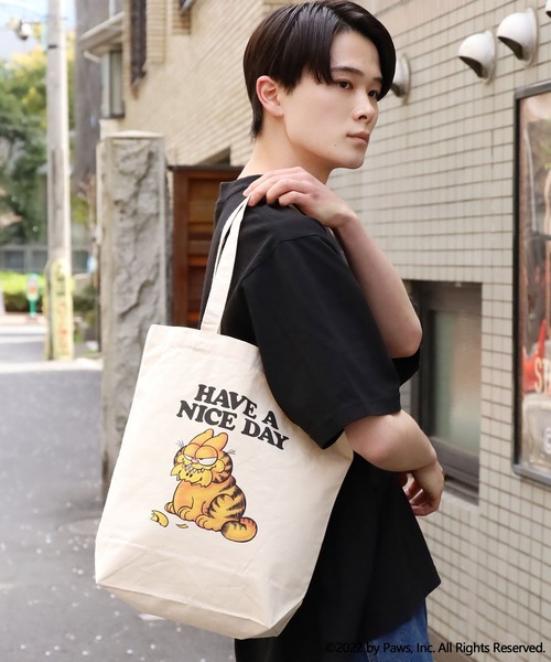 ROOPTOKYO（ループトウキョウ）の「ROOPTOKYO限定:GARFIELD/ガーフィールド トートバッグ キャラクター（トートバッグ・メンズ・ベージュ系/ベージュ系1/ベージュ系2・FREE）」の15枚目の写真