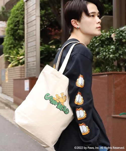 ROOPTOKYO（ループトウキョウ）の「ROOPTOKYO限定:GARFIELD/ガーフィールド トートバッグ キャラクター（トートバッグ・メンズ・ベージュ系/ベージュ系1/ベージュ系2・FREE）」の17枚目の写真