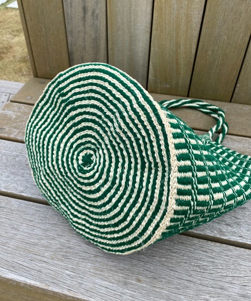 CIAOPANIC（チャオパニック）の「肩掛け可能、サイザルかごバッグ（かごバッグ・レディース・グリーン/ブラック・FREE）」の15枚目の写真