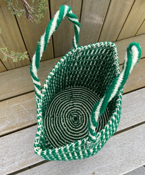 CIAOPANIC（チャオパニック）の「肩掛け可能、サイザルかごバッグ（かごバッグ・レディース・グリーン/ブラック・FREE）」の9枚目の写真
