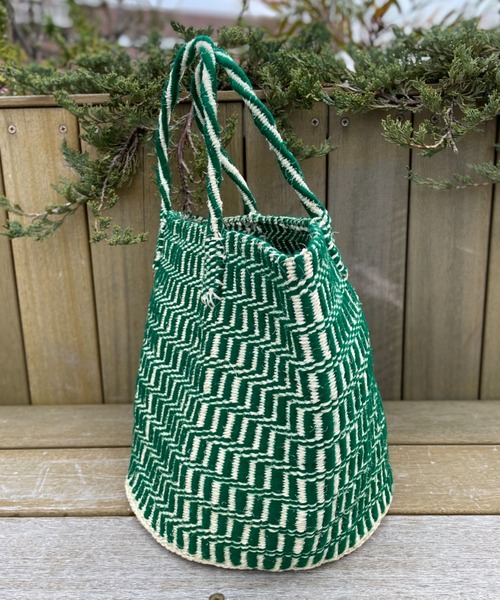 CIAOPANIC（チャオパニック）の「肩掛け可能、サイザルかごバッグ（かごバッグ・レディース・グリーン/ブラック・FREE）」の7枚目の写真