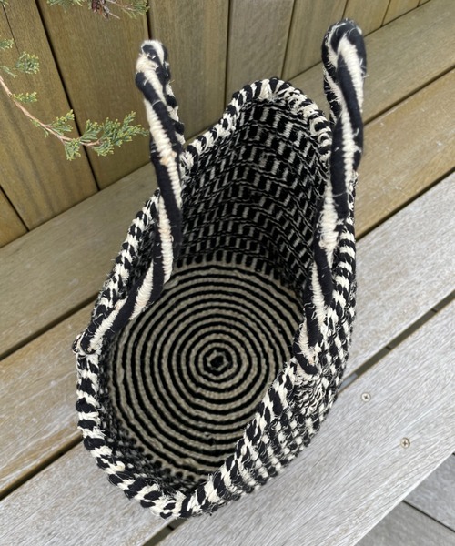 CIAOPANIC（チャオパニック）の「肩掛け可能、サイザルかごバッグ（かごバッグ・レディース・グリーン/ブラック・FREE）」の8枚目の写真