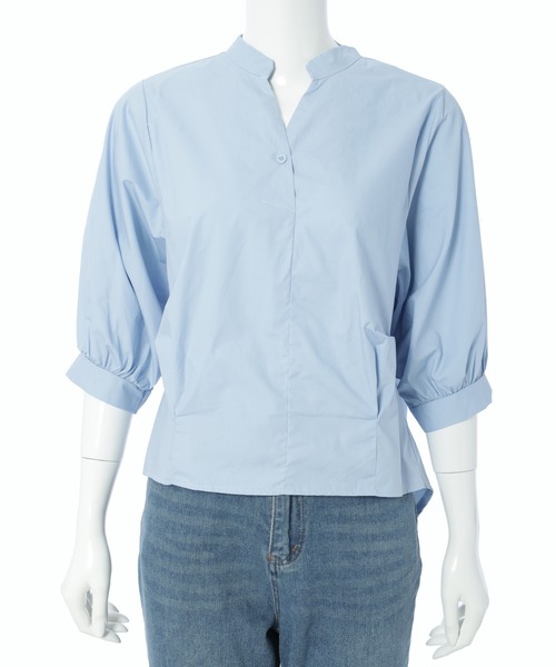 Edit Sheen（エディットシーン）の「バックボタンスキッパーシャツ（シャツ/ブラウス・レディース・ホワイト/ストライプ/グリーン系その他/グレー系その他/ピンク系その他/ミント/イエロー/サックスブルー・M）」の13枚目の写真