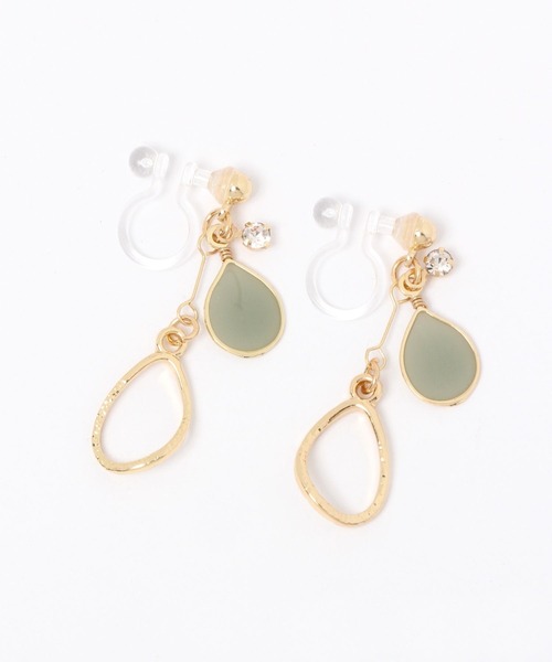 LAKOLE(ラコレ)の「エポメタルコンビノンホールピアス / 266329(イヤリング・レディース・ベージュ/グレー・FREE)」の1枚目の写真