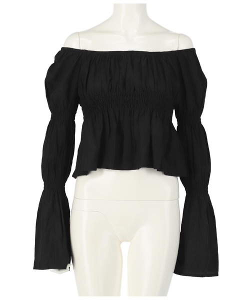 ANAP（アナップ）の「フレアスリーブオフショルトップス（Tシャツ/カットソー・レディース・ホワイト/ブラック/ベージュ・FREE）」の11枚目の写真