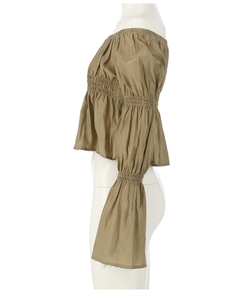 ANAP（アナップ）の「フレアスリーブオフショルトップス（Tシャツ/カットソー・レディース・ホワイト/ブラック/ベージュ・FREE）」の13枚目の写真