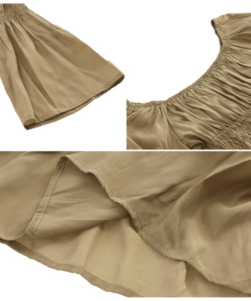 ANAP（アナップ）の「フレアスリーブオフショルトップス（Tシャツ/カットソー・レディース・ホワイト/ブラック/ベージュ・FREE）」の14枚目の写真