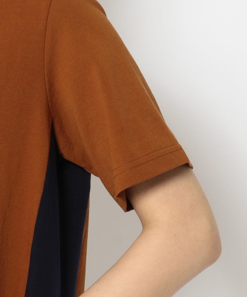 Risley（リズレー）の「Risley(リズレー) 別注メッシュフリルTシャツ（Tシャツ/カットソー・レディース・ブルー/キャメル・FREE）」の7枚目の写真