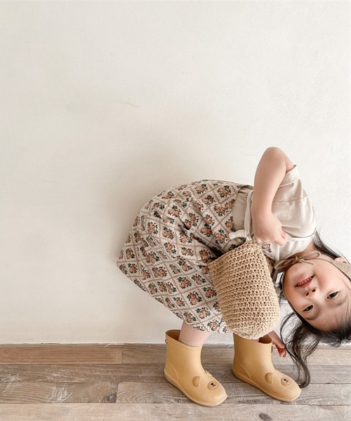 aimoha（アイモハ）の「aimoha-KIDS- 子供服　花とチェック柄ワンピース　ジャンパースカート（ジャンパースカート・キッズ・ベージュ/パープル・80/120/110/130/100/90）」の10枚目の写真