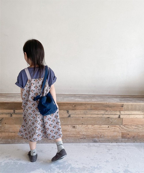 aimoha（アイモハ）の「aimoha-KIDS- 子供服　花とチェック柄ワンピース　ジャンパースカート（ジャンパースカート・キッズ・ベージュ/パープル・80/120/110/130/100/90）」の21枚目の写真