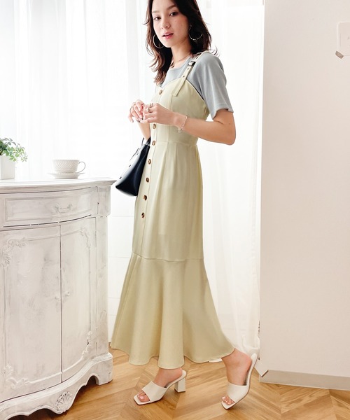 セール】【mily bilet】マーメイドラインが目を引く着映え度満点。配色