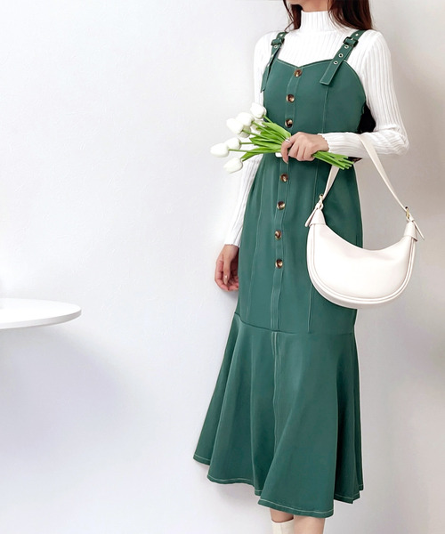 セール】【mily bilet】マーメイドラインが目を引く着映え度満点。配色