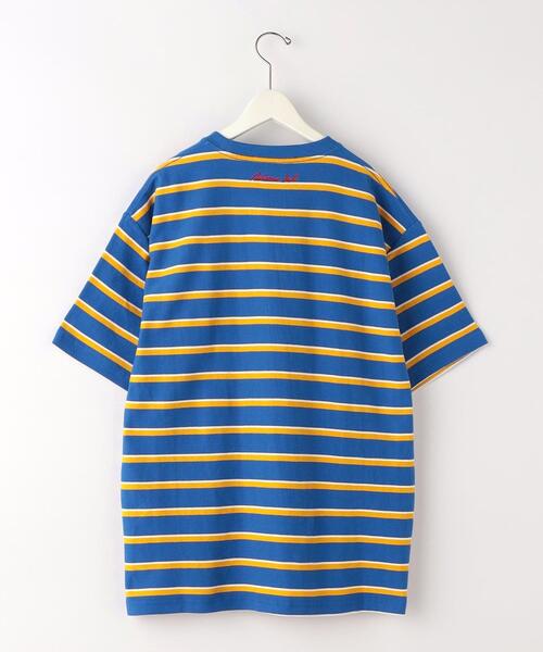 ANDERSSON BELL（アンダースンベル）の「＜Andersson Bell＞ LOGO STRIPE TEE/Tシャツ（Tシャツ/カットソー・メンズ・ネイビー/ナチュラル/ロイヤルブルー・M/L）」の8枚目の写真