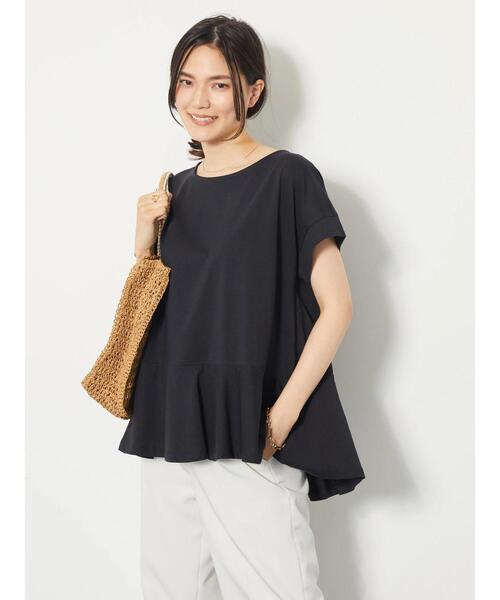 AMERICAN HOLIC(アメリカンホリック)の「裾フレアカットプルオーバー(Tシャツ/カットソー・レディース・その他7/キャメル/オフホワイト/ブラック・L/M)」の10枚目の写真