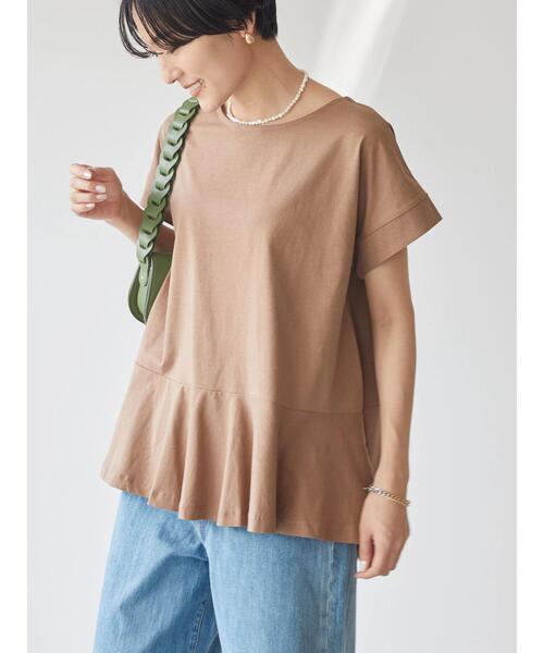 AMERICAN HOLIC(アメリカンホリック)の「裾フレアカットプルオーバー(Tシャツ/カットソー・レディース・その他7/キャメル/オフホワイト/ブラック・L/M)」の13枚目の写真