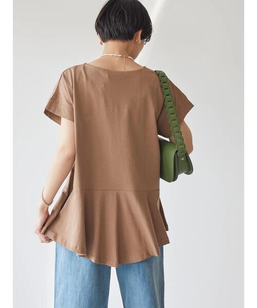 AMERICAN HOLIC(アメリカンホリック)の「裾フレアカットプルオーバー(Tシャツ/カットソー・レディース・その他7/キャメル/オフホワイト/ブラック・L/M)」の18枚目の写真