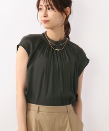 DRESKIP | ナイルサテンハイネックブラウス【貴島明日香さん着用】(シャツ/ブラウス)