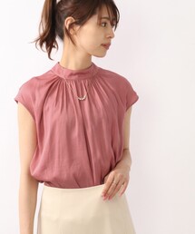 DRESKIP | 【洗える】ナイルサテン ハイネックブラウス(シャツ/ブラウス)