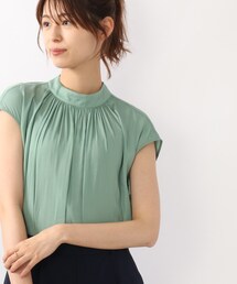 DRESKIP | 【洗える】ナイルサテン ハイネックブラウス(シャツ/ブラウス)