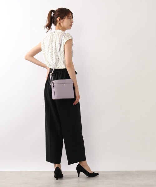 DRESKIP（ドレスキップ）の「◆【洗える】ナイルサテン ハイネックブラウス（シャツ/ブラウス・レディース・グレー系その他/ダークグリーン/ナチュラル/ベビーピンク/アイボリー系5/ブラック系5・02/03/04）」の21枚目の写真