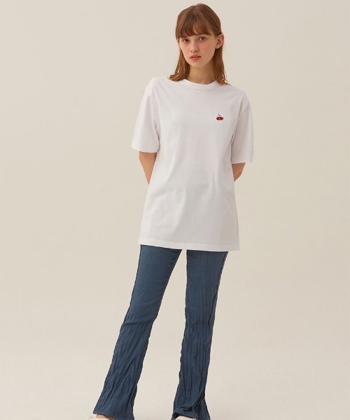 KIRSH(キルシー)の「KIRSH SMALL CHERRY 2PACK LS/ スモールチェリー2パックTシャツ(Tシャツ/カットソー・レディース・ホワイト/ブラック/グレー・ONE SIZE)」の7枚目の写真