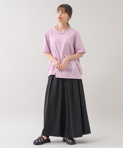 TRANOI（トラノイ）の「TRANOI. スーパーワイドパンツ（その他パンツ・レディース・ブラック/レッド・FREE）」の11枚目の写真