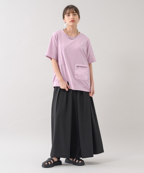 TRANOI（トラノイ）の「TRANOI. スーパーワイドパンツ（その他パンツ・レディース・ブラック/レッド・FREE）」の5枚目の写真