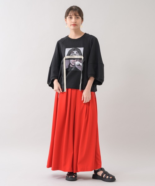 TRANOI（トラノイ）の「TRANOI. スーパーワイドパンツ（その他パンツ・レディース・ブラック/レッド・FREE）」の17枚目の写真