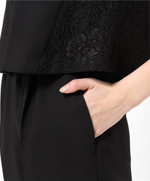 ships little black レースコンビオールインワン オールインワン SHIPS（シップス）の「little black: レース コンビ