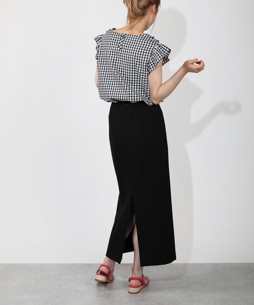 BE NEAT（ビーニート）の「フロントショルダーギャザーフリルブラウス（シャツ/ブラウス・レディース・ブラック/ネイビー・M）」の20枚目の写真