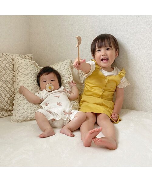 apres les cours(アプレレクール)の「WEB限定 ビスチェ&スカートセット(セットアップ・キッズ・チェック/インディゴブルー/イエロー・100/140/110/120/90/130)」の11枚目の写真