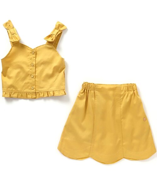 apres les cours(アプレレクール)の「WEB限定 ビスチェ&スカートセット(セットアップ・キッズ・チェック/インディゴブルー/イエロー・100/140/110/120/90/130)」の16枚目の写真