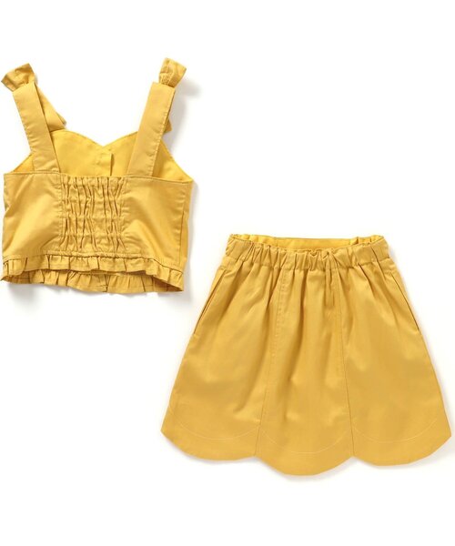 apres les cours(アプレレクール)の「WEB限定 ビスチェ&スカートセット(セットアップ・キッズ・チェック/インディゴブルー/イエロー・100/140/110/120/90/130)」の19枚目の写真