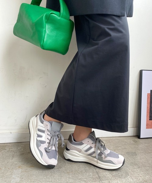 Futier land(フューティアランド)の「カジュアル配色ダッドスニーカー(スニーカー・レディース・ホワイト/グレー/ブルー・40/38/39/35/36/37)」の1枚目の写真