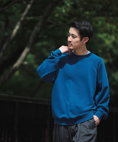 BEAMS（ビームス）の「BEAMS / ラグラン ワイド クルーネックスウェット（スウェット・メンズ・レッド/ブルー/グレー系その他・S/M/L/XL）」の11枚目の写真