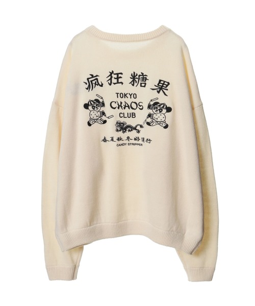 Candy Stripper（キャンディストリッパー）の「TOKYO CHAOS CLUB ニット（ニット/セーター・レディース・ヘザーグレー/ブラック/アイボリー・2）」の4枚目の写真